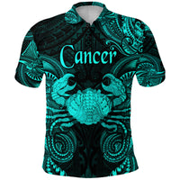 Cancer Zodiac Polynesian Polo Shirt Unique Style Turquoise LT8 - Polynesian Pride