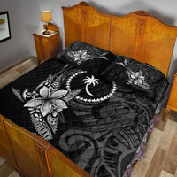Chuuk State Quilt Bed Set - Fish With Plumeria Flowers Style - Polynesian Pride