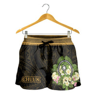 Chuuk State Women's Shorts - Polynesian Gold Patterns Collection - Polynesian Pride
