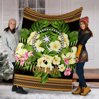 Chuuk State Premium Blanket - Polynesian Gold Patterns Collection - Polynesian Pride