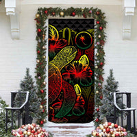 Chuuk Door Cover Turtle Hibiscus Reggae - Polynesian Pride