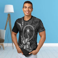 Chuuk State T Shirt Fish With Plumeria Flowers Style - Polynesian Pride