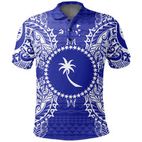 Chuuk Polo Shirt Chuuk Flag Map Polynesian Tattoo Blue Unisex Blue - Polynesian Pride