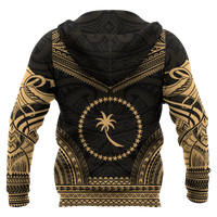 Chuuk Flag Polynesian Chief Hoodie Gold Version - Polynesian Pride
