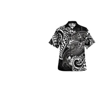 Samoa Matching Dress and Hawaiian Shirt Polynesian White Shark - Polynesian Pride