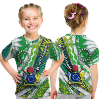 Cook Islands T Shirt Artsy Style White LT9 Kid White - Polynesian Pride