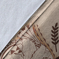 Kosrae Premium Blanket - Hibiscus Flowers Vintage Style - Polynesian Pride