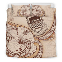 Tuvalu Bedding Set - Hibiscus Flower Vintage Style - Polynesian Pride
