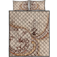 Solomon Islands Quilt Bed Set - Hibiscus Flowers Vintage Style - Polynesian Pride