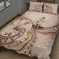 Vanuatu Quilt Bed Set - Hibiscus Flowers Vintage Style - Polynesian Pride