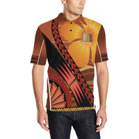 Tokelau All Over Print Polo Shirt Tokelau Coat Of Arms Sport Style Unisex Orange - Polynesian Pride