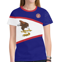American Samoa T Shirt American Samoan Flag Seal Unisex Red - Polynesian Pride
