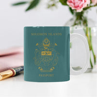 Solomon Islands Passport White Mug - Polynesian Pride