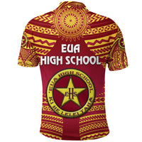 Eua High School Polo Shirt Creative Style Maroon NO.1 - Polynesian Pride