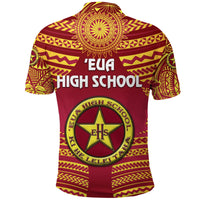 Eua High School Polo Shirt Creative Style Maroon NO.2 - Polynesian Pride
