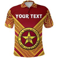 Custom Eua High School Polo Shirt Creative Style Maroon - Polynesian Pride