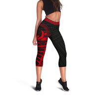 Pohnpei Rising Capris (Red) A6 - Polynesian Pride