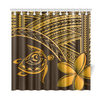 hawaiiShower Curtains - Hawaii Turtle Plumeria Brown - Polynesian Pride