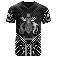 Solomon Islands T Shirt Solomon Islands Seal Tribal Black Color Patterns Unisex Black - Polynesian Pride