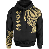 Chuuk State Hoodie Chuuk State Tatau Gold Patterns Unisex Black - Polynesian Pride