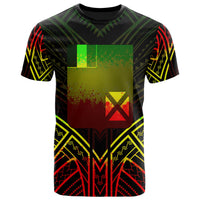 Wallis & Futuna T Shirt Wallis & Futuna Seal Tribal Reggae Color Patterns Unisex Black - Polynesian Pride