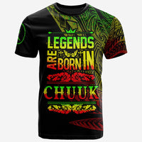Chuuk State T Shirt Legends Are Born In Reggae Color Unisex Black - Polynesian Pride