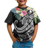 YAP Polynesian T Shirt Summer Plumeria (Black) - Polynesian Pride