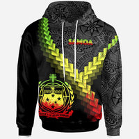 Samoa Hoodie Samoa Coat of Arms With Polynesian Tattoo Reggae Unisex Reggae - Polynesian Pride