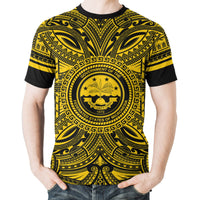 Federated States of Micronesia T Shirt FSM Coat of Arms Polynesian Gold Black - Polynesian Pride