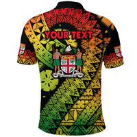 Custom Fiji Day Polo Shirt Masi Kesa Reggae Style LT9 - Polynesian Pride
