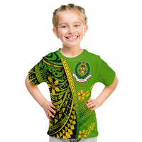 Custom Tonga Fire and Emergency Services T Shirt Polynesian Minimalist Style LT9 Kid Green - Polynesian Pride