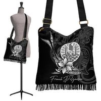 French Polynesia Boho Handbag - Fish With Plumeria Flowers Style - Polynesian Pride