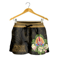 French Polynesia Women's Shorts - Polynesian Gold Patterns Collection - Polynesian Pride