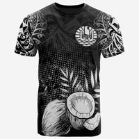 French Polynesia T Shirt National Flag Coconut Polynesian Tattoo Black Unisex Black - Polynesian Pride