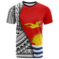 Kiribati T Shirt Coat Of Arm and Polynesian Patterns Unisex Red - Polynesian Pride