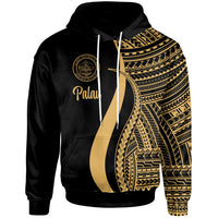 Palau Hoodie Gold Tentacle Tribal Pattern Unisex Gold - Polynesian Pride