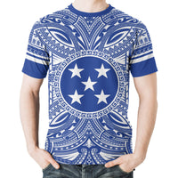 Gambier Islands T Shirt National Coat of Arms Polynesian Flag Color - Polynesian Pride