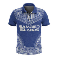 Gambier Islands Polo Shirt Gambier Islands Flag Polynesian Chief Tattoo Flag Version Unisex White - Polynesian Pride
