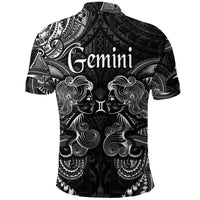 Gemini Zodiac Polynesian Polo Shirt Unique Style Black LT8 - Polynesian Pride