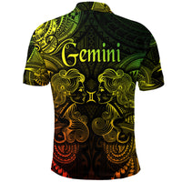 Gemini Zodiac Polynesian Polo Shirt Unique Style Reggae LT8 - Polynesian Pride