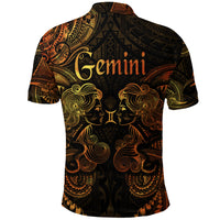 Gemini Zodiac Polynesian Polo Shirt Unique Style Gold LT8 - Polynesian Pride