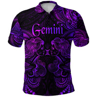 Gemini Zodiac Polynesian Polo Shirt Unique Style Purple LT8 - Polynesian Pride