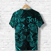 Custom Gemini Zodiac Polynesian T Shirt Unique Style Turquoise LT8 - Polynesian Pride