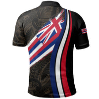 Polynesian Unisex Hawaii Flag Polo Shirt Ten Style - Polynesian Pride