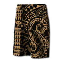Hawaii Kakau Polynesian Kanaka Board Shorts - Gold - Snapy Style - Polynesian Pride