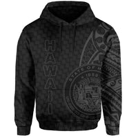 Hawaii Polynesian Hoodie Gray Emboss Style - Polynesian Pride