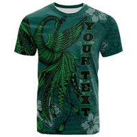 Tonga Custom T Shirt Polynesian Phoenix Bird, Fairytales Bird Green Unisex Green - Polynesian Pride
