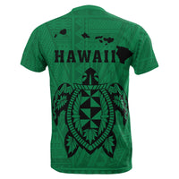 Turtle Polynesian Map T Shirt Green - Polynesian Pride