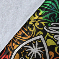 Guam Custom Personalised Premium Blanket - Rainbow Polynesian Pattern - Polynesian Pride