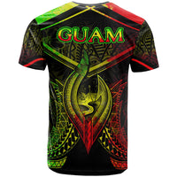 Guam T Shirt Guam Seal With Line Style Reggage Version - Polynesian Pride